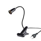 youyu6-2o521 EAT-Lampe für Reptilien Klipp-Lampen-Halter-Betriebslampe Tierisolationstischlampe Schlauch 38cm Flexible Clip-Schalter LED-Lampen-Halter-Buchse Stromkabel Reptil-Wärmelamp