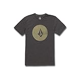 Volcom Herren Stencil Stone Ss Tee T-Shirt, Heather Black, Groß