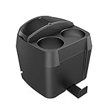 Mülleimer für den Innenraum, multifunktional, Aufbewahrungsbox, Getränke-Getränkehalter, Aufbewahrungsbox für den Innenbereich (Farbe: schwarz)