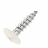 SCREW REBEL Fassadenschrauben Trespo Edelstahl A2 4,8 x 20 mm, RAL 9010 - Reinweiß 100 Stück