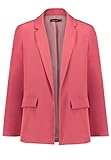 Sublevel Damen Blazer klassisch Office-Blazer Business-Jacke Dark-Rose S/M