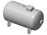 modellbahn-exklusiv Flüssiggasbehälter Gastank 2700 Liter, Bausatz 2-teilig, Spur H0, 1:87