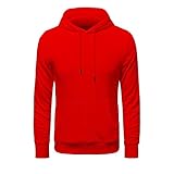 KUANGQIANWEI Sweatshirt Arbeitskleidung Druck Terry Hoodie Klassen Wiedervereinigung (Color : Red, Size : S)