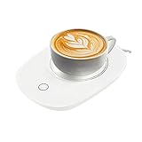 YUWEX Tassenwärmer Getränkewärmer Kaffeewärmer Pad Getränkewärmer Set Heizung Coaster Tray USB-Aufladung Automatischer Wechsel für Tee Kaffee Milch Kaffeewärmer für den W