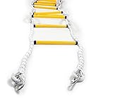 JHAISMAO Fluchtleiter Notflucht Feuerfeste Rettungsleiter Strickleiter Schnell Einsatzbereit mit Haken Tragfähigkeit bis zu 420 kg Kinder Erwachsene 3m.5m.8m (Size:12m/39ft)