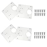 Scharnier-Reparaturplatte, Küchen Scharnier Reparaturset, Edelstahl Schrankscharnier Reparaturplatten, Schanierreparaturplatte für Schranktüren, 9 x 9 cm (4 Stück)