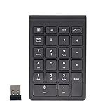 Gobutevphver 2,4G Drahtlose Numerische Tastatur 22 Tasten USB 2,4G Für Laptop Und Desktop-Computer Leise Finanzbuchhaltung Numerische Tastatur - Schwarz 12.3X8.5X1.3C