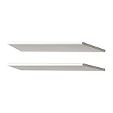 FORTE Ohio Einlegböden 2-er Set, Holzwerkstoff, Grau, 57.7 x 1.5 x 32 cm für Mehrzweckschrank