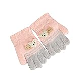 3-5 Jahre Kinder Handschuhe Fäustlinge Winterhandschuhe Mädchen Jungen Fausthandschuhe Winter Warm Kinder Plüschfutter Dicke Wollhandschuhe Vollfinger Strick