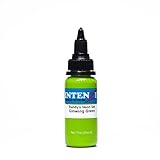 INTENZE Tattoo-Farbe grün 30ml - Randy Neon Set Glowing Green-DasOrg.:Farbecht & komplett sterile TattooInk Vegan TattooInk für PermanentTattoo, Stick & Poke TattooPaint mit perfek