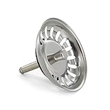 DL-pro Siebkörbchen Ø 81mm mit Zapfen 8x50mm wie Blanco 118150 Siebkorb Spülesieb Abflusssieb 18 Schlitze für Siebkorbventil Spülbecken Spüle Excenterbedienung