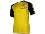 PUMA Herren BVB Training Jersey with Sponsor Logo T-Shirt, Cyber Yellow Black, M