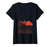 Damen Funny Grill BBQ Evolution BBQ Grilling T-Shirt mit V