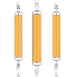 R7S LED 118mm 40W Dimmbar Birne, Warm Weiß 3000K, 40W 118mm COB LED Lampe Linear Ersatz J118 400W Halogenstäbe, 3000 LM, 360 Grad LED Flutlicht für Baustrahler Deckenlampe, 3er-Pack