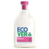 Ecover Weichspüler - Apfelblüte & Mandel (750 ml / 25 Waschladungen), Weichspüler mit pflanzenbasierten Inhaltsstoffen, ökologischer Weichspüler für weiche und duftende W