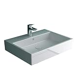 Duravit Vero Air Waschtisch 60 x 47 cm aus Sanitärkeramik in weiß mit 1 Hahnloch und Überalauf | Auch als Aufsatzwaschbecken verwendbar | Wandwaschtisch mit Befestigungsset für Wandmontag