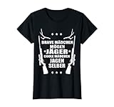Damen Mädchen Jägerin Jagd Jagd Hund Outdoor Jagd Jagen T-S