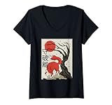 Damen Shuhari Fox Fucks - aestehtic japanese art - japanese 80s T-Shirt mit V