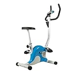FMHCTN Heimtrainer Ergometer für Gesundheit und Fitness mit digitaler LED-Anzeige, einstellbaren Widerstandsstufen, verstellbarem Sattel und Lenker, blau (blau)