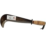 SHW-FIRE 59072 Schweizer Gertel Hippe Gertl Gartenmesser Stahl Ledergriff Handschutz 43