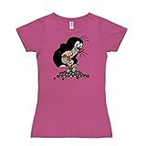 Logoshirt - TV - Der kleine Maulwurf - Schaufel - T-Shirt Damen - pink - Lizenziertes Originaldesign, Größe S