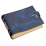 WFS Tagebuch, Leder, Notizbuch, Tagebuch, Notizbuch, B6, dickes Cremepapier, kompatibel mit täglichem Zeichnen, Schreiben und Skizzieren, Farbe: B