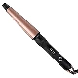 Linjolly Tragbares Curling- Eisen 1-1,5-Zoll- professionelles Curling-Eisen, tourmaliner Keramik-Curling- Eisen elektrische Rollenkegel Curlingzang