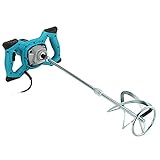 NZKW Tragbarer Betonmischer, 2100W Power Mixer Bohrer 220V Handheld 6-Gang-Spiralmischer Mini-Mörtel-Farbmischer, für Fugenfarbe Zementputz Verputzen,B