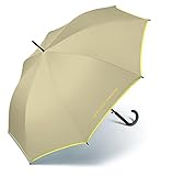 United Colors of Benetton Damen-Regenschirm, lang, automatisch, 8 Stangen, Durchmesser 105 cm (Pale Khaki)