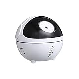 DIAOD Musik-Kugel-Luftbefeuchter mit Aroma-Lampe Ätherisches Öl Elektro-Aroma Diffuser Mini-Luftbefeuchter (Color : White)