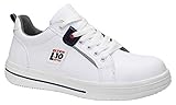 ELTEN Sicherheitsschuhe GHOST Low ESD S3, Herren, sportlich, Sneaker, leicht, weiß, Stahlkappe - Größe 43