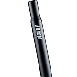 AARON Tube Sattelstange mit 27,2 mm Durchmesser, Aluminium Sattelrohr mit 350 mm Länge, Sattelstütze für Cityrad, Trekkingrad und Tourenrad mit Skala in schw