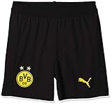 PUMA Kinder BVB Replica Jr mit innerslip Hose, Black, 164