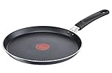 Tefal C38510 XL Force Crepepfanne 25cm | Antihaftversiegelung | widerstandsfähig | Thermo-Signal | Diffusion Base Pfannenboden | extra-breite Form | stabiler Griff | NICHT Induktionsgeeignet | Schw