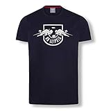 RB Leipzig Essential Mono T-Shirt, Blau Unisex Medium T-Shirt, RasenBallsport Leipzig Sponsored by Red Bull Original Bekleidung & M