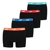 Puma Promo Solid Boxershorts, Rot, 3 Stück, Rot - Red Combo, M