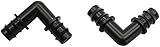 5 Stück 12mm 90-Grad-Winkel-Ellbogen-Bogen-Rohrfittings Garten-Mikro-Bewässerungs-Wasser-Anschlüsse Anschluss-Mechaniker Wasserschlauch (Durchmesser: 12mm) E