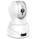 1080P FHD WLAN IP Kamera Überwachungskamera Innen mit Nachtsicht,Baby und Haustier Monitor mit Bewegungserkennung, Zwei-Wege-Audio,Fernalarm und Mobile App,Weiß