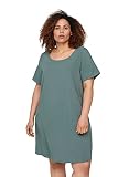 Zizzi Große Größen Damen Kurzarm Kleid aus Viskose Gr 50-52 Grü