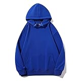 XWLY Sweatshirt Herren Urban Klassisch Einfachheit Mode Einfarbig Lose Herren Hoodie Herbst Winter Paare Mit Taschen Männer Laufshirt Täglich Casual All-Match H