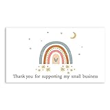 hongbanlemp Geburtstagskarte Dekorationskarten 50pc Regenbogen danken Ihnen Karten for die Unterstützung meines kleinen Geschäfts-Happy Mail-Aufklebers Drücken Sie Ihre innere Liebe aus Geschenkk