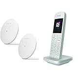 Telekom Speed Home WiFi für Ihr Starkes & stabiles Heimnetzwerk, 1.733 Mbit/s I Plug & Play per WPS, 2 LAN-Anschlüsse | 2er Set & Speedphone 12 Festnetztelefon, 5 cm Farbdisplay weiß