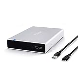 Fantec ALU15MMU3 Externes Festplattengehäuse (für 6, 35 cm (2, 5 Zoll) SATA Festplatte oder SSD, Unterstützt SATA III 6G Festplatten und Usap, USB 3.0 SuperSpeed Anschluss, Aluminium Gehäuse) Silb