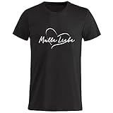 FLYERALARM T-Shirt Herren - Malle Liebe - Malle Party Shirt - Bierkönig Tshirt - Mallorca T Shirt schwarz XXL