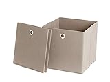 Schildmeyer Faltboxen 2er Set, Natur, 32 x 32 x 32