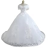 Hochzeitskleid mit Kristallperlen, Weiß, Übergröße 2022, hübsches Spitzenband, europäischer Stil, WX0268-3826