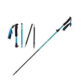 Wanderstock ADKINC Faltbarer Trekkingstock, 4-teiliger Klapp Klettern im Freien mit Befestigungssystem, 7075 Aluminium (EIN Paar)