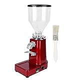 Kaffeemühle, einfach zu bedienende elektrische Kaffeemühle Kaffeebohnenmühle 1L Edelstahl mit großem Fassungsvermögen für den Heimgebrauch(rot)