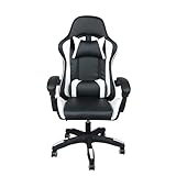 Futurefurniture®Gaming Stuhl,Gamingstuhl,Gaming Sessel,Gaming Chair,mit Kopfstütze und Lendenkissen (White)