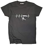 Wolkenbruch T-Shirt Klettern Herzfrequenz Alpin Vers. Farben Gr.M bis XXXXXL, Graphitgrau, M